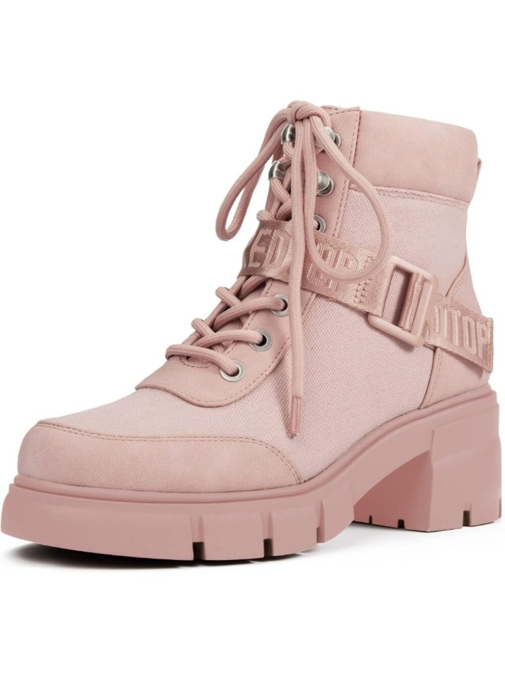 Stylish Women's Chunky Lug Sole Combat Boots | Lace-Up Ankle Booties for Casual